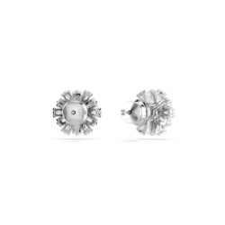 Swarovski - Idyllia stud earrings, Mixed cuts, Snowflake, White, Rhodium plated - Bilde 3