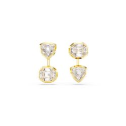 Swarovski - Imber earring jackets, Asymmetrical design, Mixed cuts, White, Gold-tone plated - Bilde 2