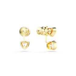 Swarovski - Imber earring jackets, Asymmetrical design, Mixed cuts, White, Gold-tone plated - Bilde 3