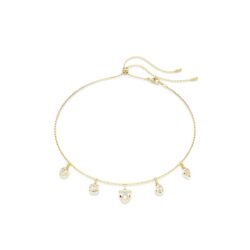 Swarovski - Imber necklace, Mixed cuts, White, Gold-tone plated