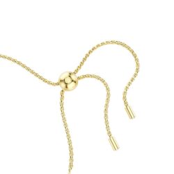 Swarovski - Matrix Tennis bracelet, Round cut, White, Gold-tone plated - Bilde 3