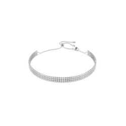 Swarovski - Matrix Tennis choker, Round cut, White, Rhodium plated - Bilde 4