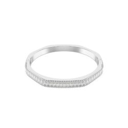 Swarovski - Matrix bangle, Baguette cut, Octagon shape, White, Rhodium plated