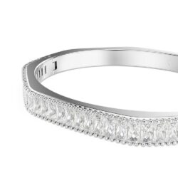 Swarovski - Matrix bangle, Baguette cut, Octagon shape, White, Rhodium plated - Bilde 2