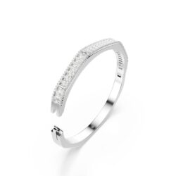 Swarovski - Matrix bangle, Baguette cut, Octagon shape, White, Rhodium plated - Bilde 3
