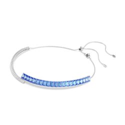 Swarovski - Matrix choker, Mixed cuts, Blue, Rhodium plated - Bilde 2