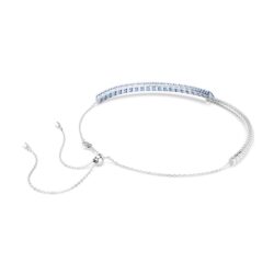 Swarovski - Matrix choker, Mixed cuts, Blue, Rhodium plated - Bilde 4