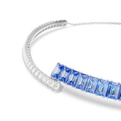 Swarovski - Matrix choker, Mixed cuts, Blue, Rhodium plated - Bilde 5