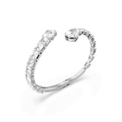 Swarovski - Matrix cuff, Mixed cuts, White, Rhodium plated - Bilde 3