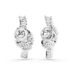 Swarovski - Matrix earrings, Baguette cut, Knot, White, Rhodium plated - Bilde 3