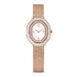 Swarovski - Matrix octagon watch, Metal bracelet, Rose gold tone, Rose gold-tone finish
