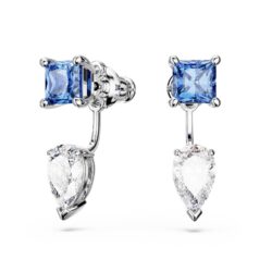 Swarovski - Mesmera earring jackets, Mixed cuts, Detachable, Blue, Rhodium plated