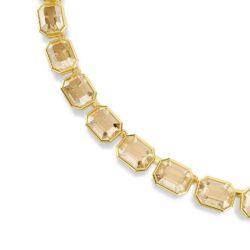 Swarovski - Millenia Tennis necklace, Octagon cut, Yellow, Gold-tone plated - Bilde 5