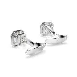 Swarovski - Millenia cufflinks, Octagon cut, White, Rhodium plated - Bilde 4