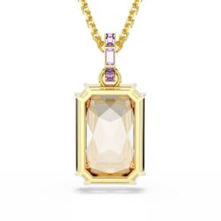 Swarovski - Millenia pendant, Octagon cut, Caramel, Gold-tone plated - Bilde 4