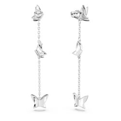 Swarovski - Lilia drop earrings, Butterfly, Blue, Rhodium plated - Bilde 3