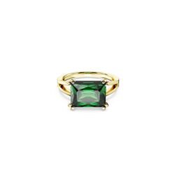 Swarovski - Str: 52 - Stilla cocktail ring, Rectangular cut, Green, 18K gold finish - Bilde 2