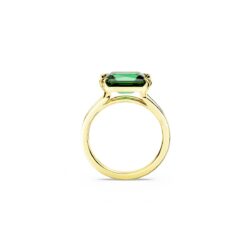 Swarovski - Str: 52 - Stilla cocktail ring, Rectangular cut, Green, 18K gold finish - Bilde 4