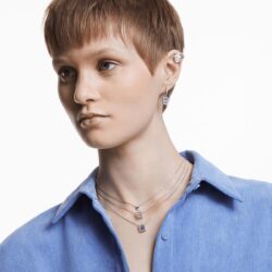 Swarovski - Una pendant, Octagon cut, White, Rhodium plated - Bilde 2