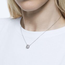Swarovski - Una pendant, Octagon cut, White, Rhodium plated - Bilde 6