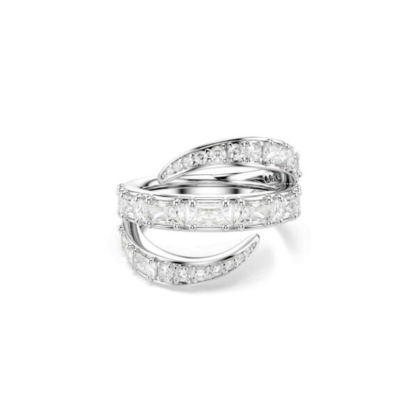 Swarovski - Str: 50-55 - Vienna ring, Mixed cuts, Swan, White, Rhodium plated
