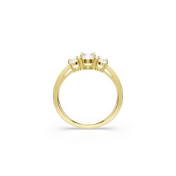 Swarovski - Str: 50 - Stilla Attract ring, Round cut, White, 18K gold finish - Bilde 2