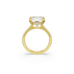 Swarovski - Str: 50 - Stilla cocktail ring, Square cut, Pavé, White, Gold-tone plated - Bilde 3
