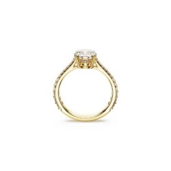 Swarovski - Str: 52 - Stilla cocktail ring, Round cut, Pavé, White, 18K gold finish - Bilde 3