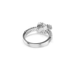 Swarovski - Str: 52 - Matrix ring, Baguette cut, Knot, White, Rhodium plated - Bilde 3
