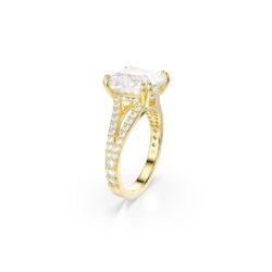 Swarovski - Str: 52 - Stilla cocktail ring, Square cut, Pavé, White, Gold-tone plated - Bilde 2