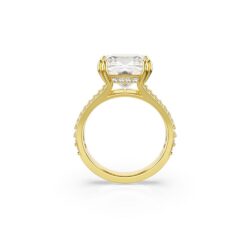 Swarovski - Str: 52 - Stilla cocktail ring, Square cut, Pavé, White, Gold-tone plated - Bilde 4