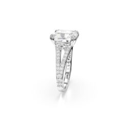 Swarovski - Str: 52 - Stilla cocktail ring, Square cut, Pavé, White, Rhodium plated - Bilde 3