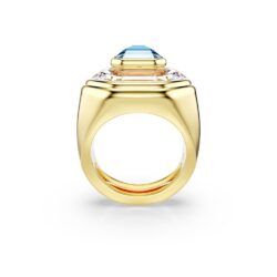 Swarovski - Str: 55-60 - Chroma cocktail ring, Octagon cut, Blue, 18K gold finish - Bilde 2