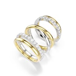 Swarovski - Str: 55 - Hyperbola cocktail ring, Round cut, White, Mixed metal finish - Bilde 2
