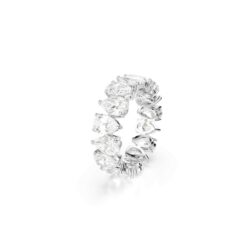 Swarovski - Str: 55 - Matrix Vittore ring, Pear cut, White, Silver-tone finish