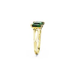 Swarovski - Str: 55 - Stilla cocktail ring, Rectangular cut, Green, 18K gold finish - Bilde 2