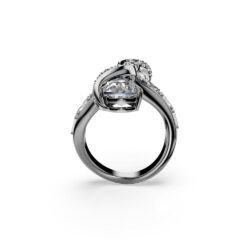 Swarovski - Str: 55 - The Vienna Collection open ring, Feather, White, Ruthenium plated - Bilde 3