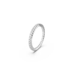 Swarovski - Str: 55 - Matrix Vittore ring, Round cut, White, Rhodium plated