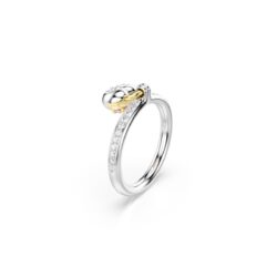 Swarovski - Str: 58 - Idyllia motif ring, Mixed cuts, Heart, Pink, Mixed metal finish - Bilde 2
