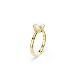 Swarovski - Str: 58 - Stilla cocktail ring, Round cut, White, 18K gold finish