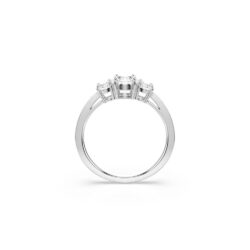 Swarovski - Str: 58 - Stilla Attract ring, Round cut, White, Silver-tone finish - Bilde 3