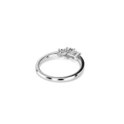 Swarovski - Str: 58 - Stilla Attract ring, Round cut, White, Silver-tone finish - Bilde 4