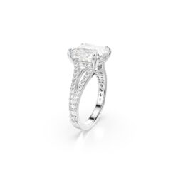 Swarovski - Str: 58 - Stilla cocktail ring, Square cut, Pavé, White, Rhodium plated - Bilde 2