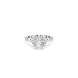 Swarovski - Str: 58 - Una Angelic ring, Round cut, White, Silver-tone finish - Bilde 4