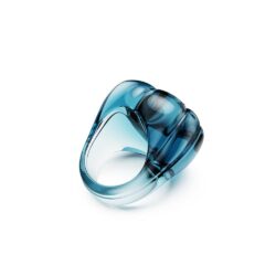 Swarovski - Str: 58 - Dulcis cocktail ring, Heart cut, Pavé, Heart, Blue - Bilde 3