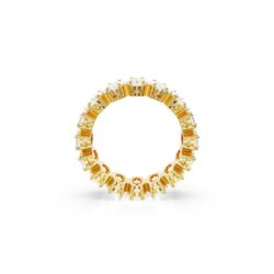Swarovski - Str: 58 - Matrix ring, Oval cut, White, Gold-tone plated - Bilde 3