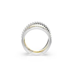 Swarovski - Str: 60 - Hyperbola ring, Mixed cuts, White, Mixed metal finish - Bilde 3