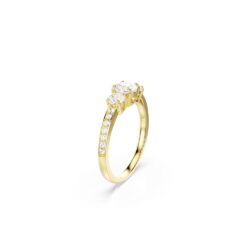 Swarovski - Str: 60 - Stilla Attract ring, Round cut, White, 18K gold finish - Bilde 2