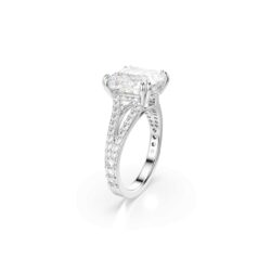 Swarovski - Str: 60 - Stilla cocktail ring, Square cut, Pavé, White, Rhodium plated - Bilde 4