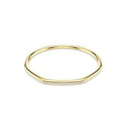 Swarovski - Str: L - Dextera bangle, Octagon shape, Round cut, White, 18K gold finish